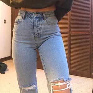 pacsun high waisted straight leg jean